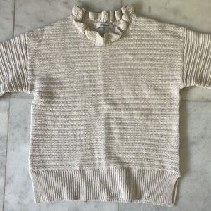 BRAND NEW Madewell Puffy Sleeve Cream Sweater
